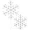 6-Point Star Ice Crystal Snowflake Pair with LED Lights